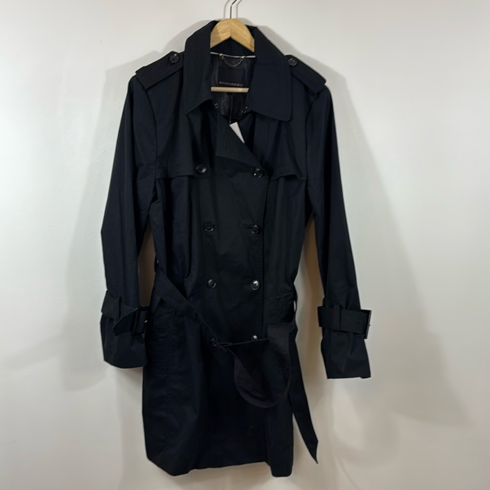 Banana Republic Women’s Classic Black Trench Coat Size XL